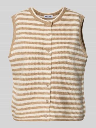 Pieces Regular Fit Strickweste mit Woll-Anteil Modell MALOU in Rosa, Gr&ouml;&szlig;e XL