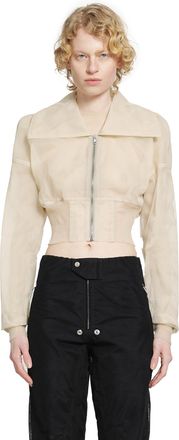 Rick Owens Dracucollar Cropped Bomber Jacket