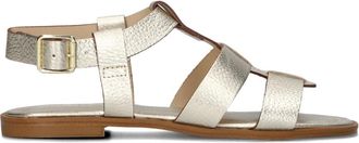 Stefano Lauran Elegante platte sandalen met ronde neus - Dames - Sandalen - Geel - 39 EU - Schoenen