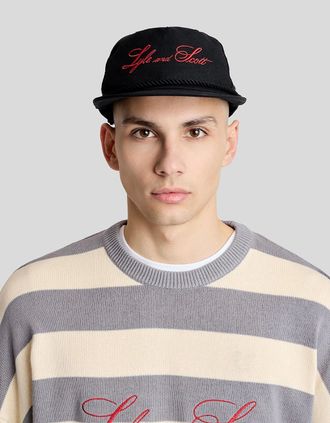 Lyle & Scott Lyle And Scott Mens Embroidered Canvas Rope Cap - Black - Size: 1SZ