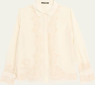 Kobi Halperin Serena Floral-Print Silk Blouse