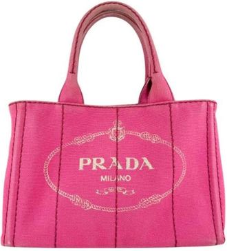 Prada Pre-owned Tote Bags, female, Pink, Size: ONE SIZE Pre-owned Vintage Tote Bag