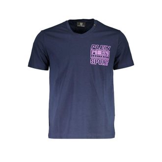 Plein Sport Blue Cotton Mens Mens T-Shirt
