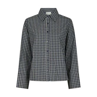 Neo Noir Drew Check Shirt - - Blouses & Shirts - Donna - Blu - S
