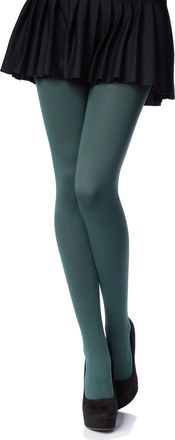 Romartex Opaque 100 Denier Tights, 23 Colours, Sizes S-XL, S, dark green