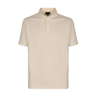 Emporio Armani Polo shirt van katoen - Heren - Polos - Beige - 2XL - Katoen - Tops