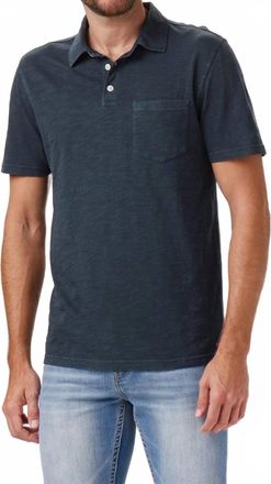 The Normal Brand Vintage Slub Pocket Polo In Navy