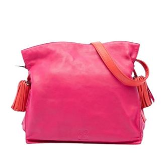 Loewe Pre-owned Flamenco Crossbody Bag - Dames - Pre-owned - Roze - Maat: ONE Size Lame