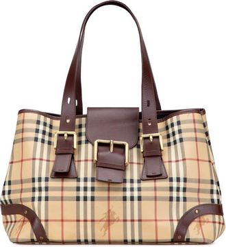 Burberry Pre-owned Burberry Haymarket Check Coated Canvas Tote Ladies SYFO2I9BKBL4KY13