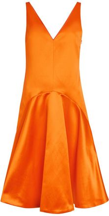 J.W.Anderson Flared Satin Midi Dress - Orange - 10 (UK10 / S)