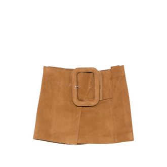 Ami Buckled A-line Mini Skirt