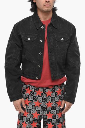 Off-white Denim Jacket GARMDYED With Rear Zip Off-White