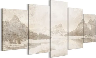 OEM Cuadro Sobre Lienzo Italiano De 100 X 50 Cm, Pent&aacute;ptico, Estilo Boho, Naturaleza. Cuadro Sobre Lienzo Italiano De 200 X 100 Cm, Pent&aacute;ptico, Estilo Boh