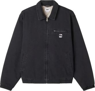 Obey zip-up shirt jacket - Black