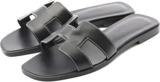 Hermès Sandali Oran in pelle - Nero