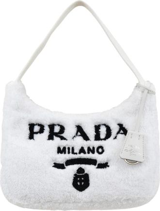 Prada Stijlvolle Handtas met Ritssluiting - Dames - Handtassen - Wit - ONE Size - Tassen