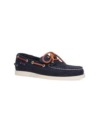 Sebago Mens Flat Shoes Blue