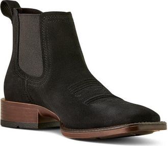 Ariat Booker Ultrawestern Chelsea Boot in Black Suede at Nordstrom, Size 10.5