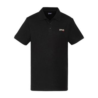 Schott NYC Cotton Pique Polo Shirt - Heren - Polos - Zwart - M - Katoen - Tops