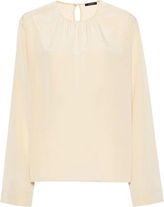 Joseph Braidwood Zijden Blouse - Dames - Blouses - Beige - M - Overhemden