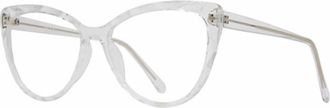 Soho Womens Cat-Eye Transparent Glasses In Crystal