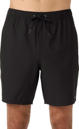 O'Neill Lennox Hermosa Solid Volley Swim Trunks in Black at Nordstrom, Size Xx-Large