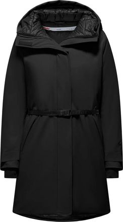 Invicta Zwarte Parka met Vaste Capuchon - Dames - Parka Jassen - Zwart - L - Nylon - Jassen