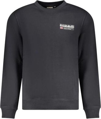 Napapijri Crew Neck Sweatshirt - Heren - Sweatshirts - Zwart - S - Katoen - Hoodies & sweatvesten