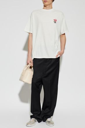 Maison Margiela T-shirt With Logo, Mens, White