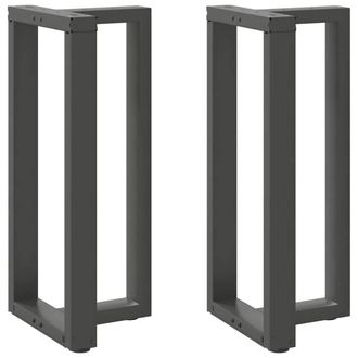 Berkfield Home Bar Table Legs T-Shaped&not;2 pcs Anthracite 40x35x(90-91) cm Steel in Dark Grey