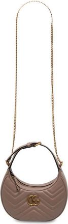 Gucci Pre-owned Gucci Mini GG Marmont Matelasse Calfskin Half Moon Bag Ladies A5GK21H2R4RS14HD
