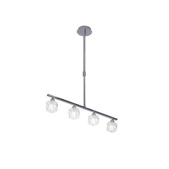 Netlighting Ice Ceiling Pendant 4 Light G9 Bar Polished Chrome in Grey