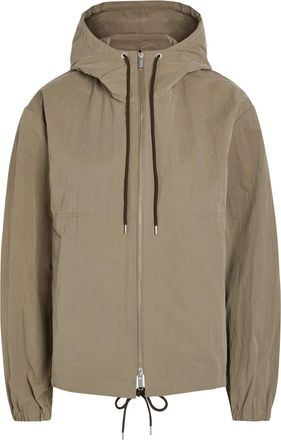 STUDIO NICHOLSON Hooded Nylon Jacket - Dark Grey - 12 (UK12 / M)