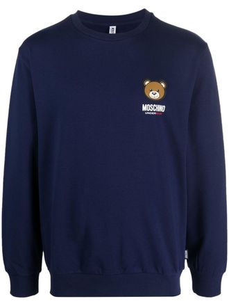 Moschino Sweater met teddybeerprint - Blauw