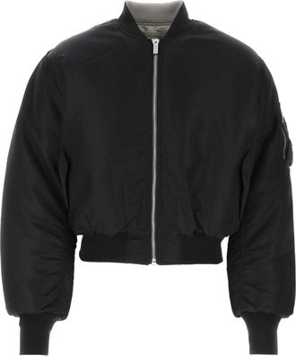 VTMNTS Black Nylon Padded Bomber Jacket
