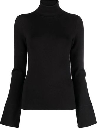 Joseph Top Silk Stretch - Dames - Coltruien - Zwart - XS - Nylon - Truien & Vesten