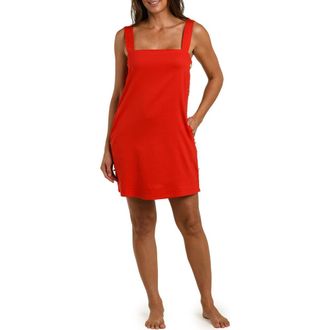 La Blanca Harbor Breeze Cover-Up Dress in Ruby at Nordstrom, Size X-Large