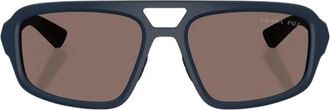 Prada Psb 11Su Zonnebril - Heren - Zonnebrillen - Blauw - 57 MM - Accessoires