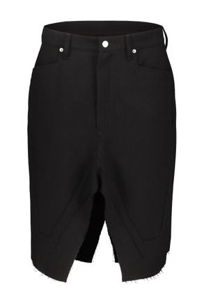 Rick Owens Slivered Wool Skirt