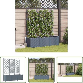 vidaXL vidaXL Vaso esterno - Vaso da giardino 3 pcs Grigio Chiaro 120 x 40 x 143 cm Acciaio