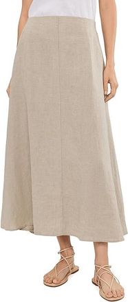 Eileen Fisher Organic Linen Full Length Skirt Womens Skirt Undyed Natural : SM