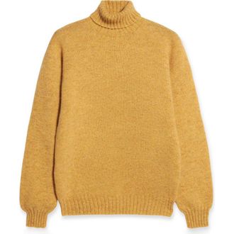 Fortela Shetland Turtleneck Sweater in Yellow at Nordstrom, Size 40