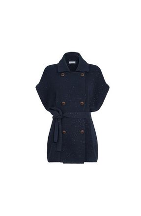 Brunello Cucinelli Cotton Diamond yarn vest in Blue at Nordstrom, Size Xx-Large Eu