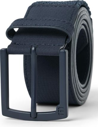 Travis Mathew Wanderlust Mixed Media Belt in Mood Indigo at Nordstrom, Size 32
