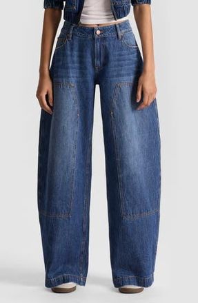 Alice & Olivia Andie Carpenter Barrel Leg Jeans in Cambria Vintage at Nordstrom Rack, Size 28