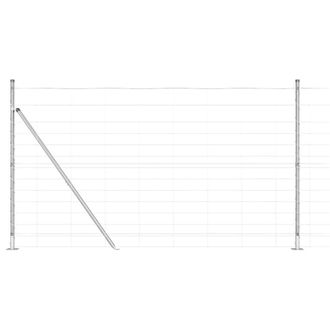 Berkfield Home Field Fence 1.4x25 m Galvanised Steel in Silver
