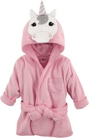Hudson Baby Plush Cotton Lounging Robe with Charming Animal Motif in Unicorn at Nordstrom