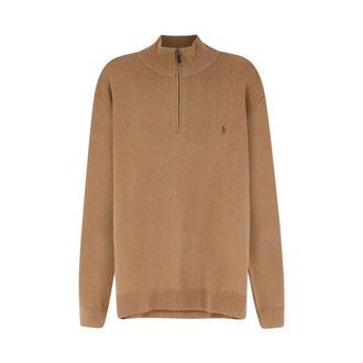 Polo Ralph Lauren Maglione con zip sul collo - - Knitwear - Uomo - Marrone - 2XL