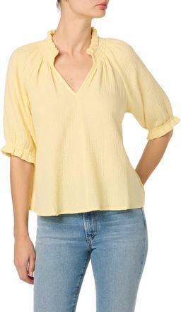 Joe's Elbow Sleeve Cotton Gauze Top in Anise Flower at Nordstrom Rack, Size X-Small