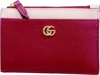 Gucci Bordeaux Pink Pink Beige Leather Coin Purse/Coin Case (Pre-Owned)